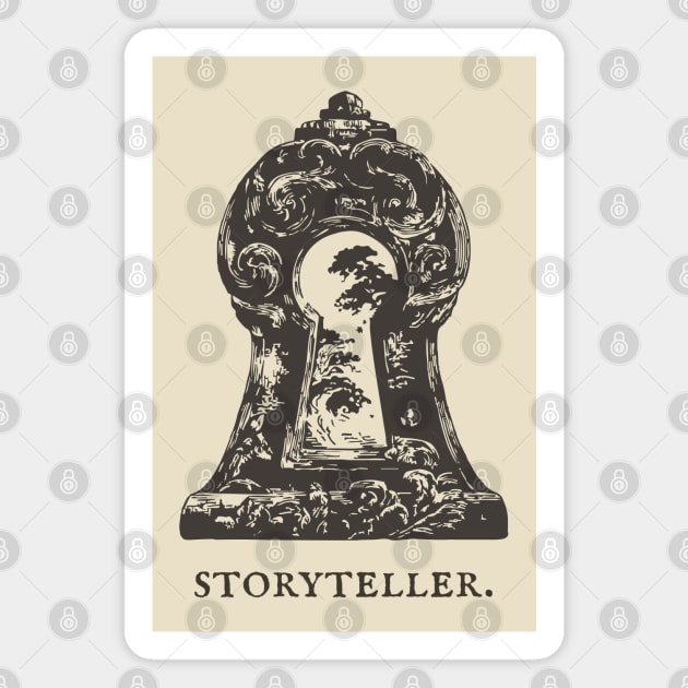 Magical Keyhole to Another World Illustration Magnet by TuncGK